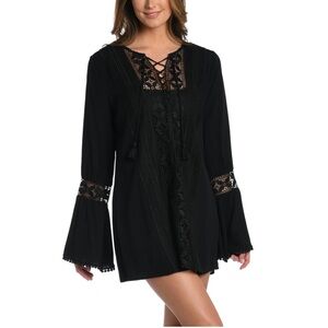 NWT La Blanca Coastal Covers Lace Up Tunic